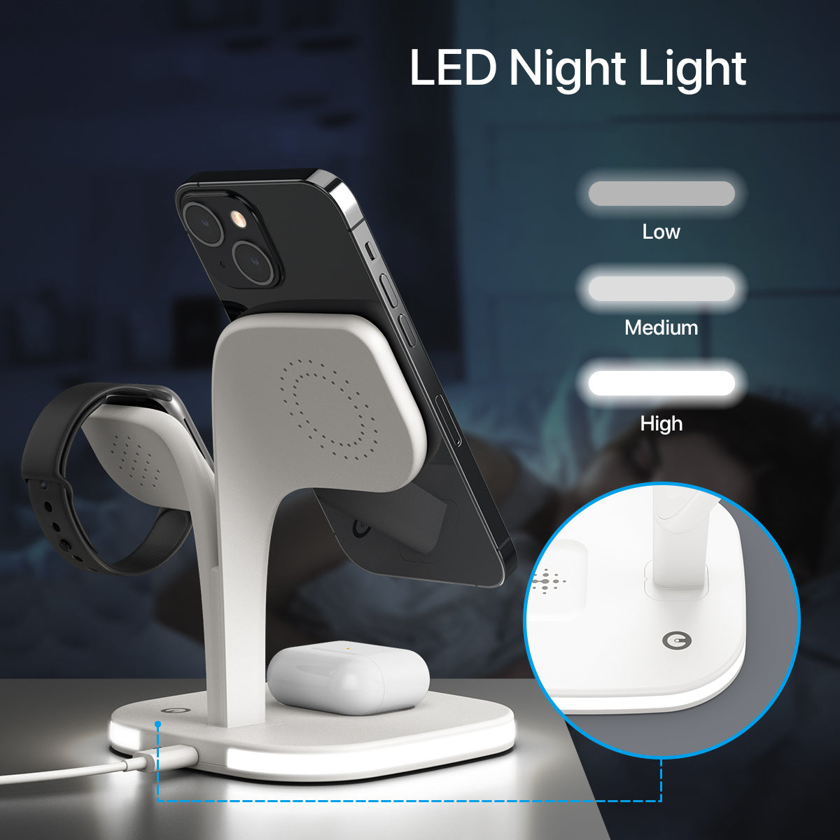 DeskUnivers™ LeafCharge Pro 5-in-1 Wireless Station