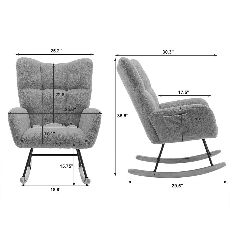 DeskUnivers™ CozyNest Modern Rocking Chair