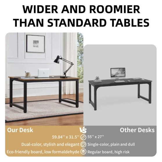 DeskUnivers™ Titan Workstation — 60/71" Modern Computer Desk